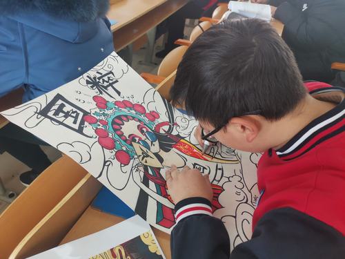 青春梦想领航"校园文化艺术节现场书画比赛活动